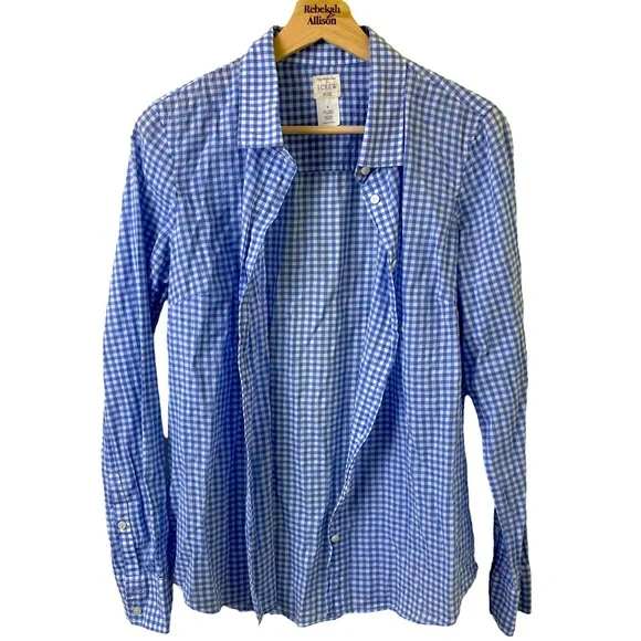 J. Crew Blue & White Button Down Long Sleeve Size Small - Picture 1 of 9